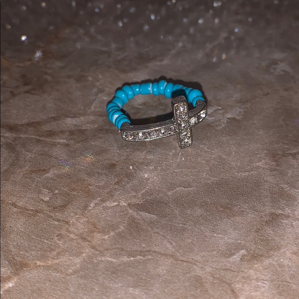 Turquoise Cross ring